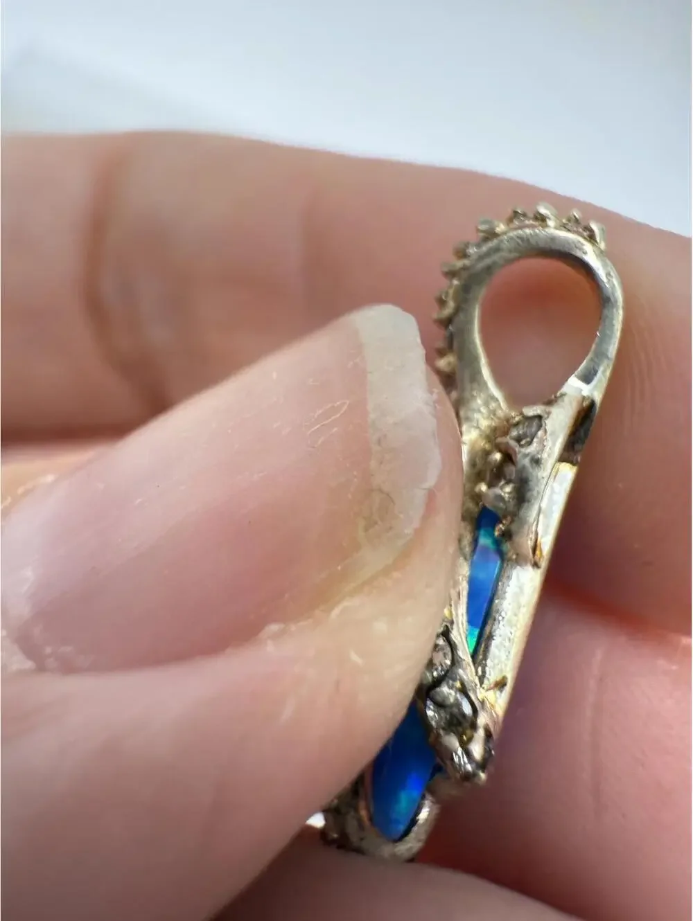 Montana Silversmith Blue Opal Pendant Silver
